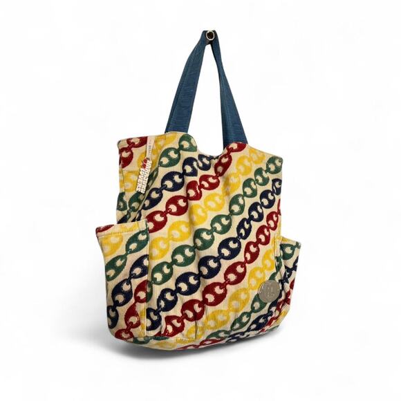 Harajuku Lovers Handbags - Harajuku Lovers Multicolored Corduroy Tote Bag